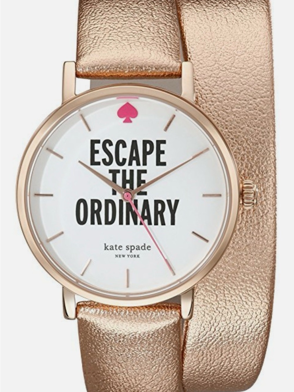 Kate Spade New York Women's Rose Gold Leather Band Watch 1YRU0301
Needs Battery